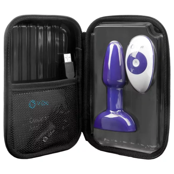 b-Vibe Rimming - vrtljivi kroglični analni vibrator (vijolična)