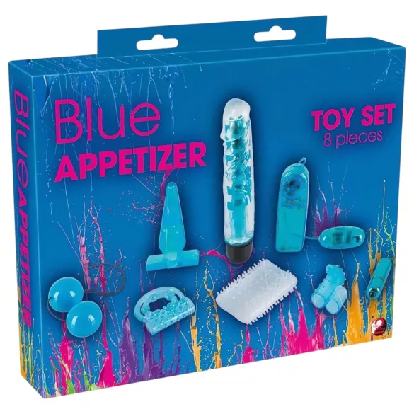 You2Toys - vibracijski komplet - 8 delov - modra