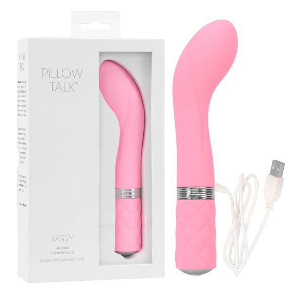 Pillow Talk Sassy - akumulatorski vibrator za G-točko (roza)