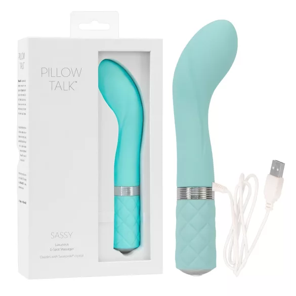 Pillow Talk Sassy - vibrator za G-točko - polnilni - turkizna