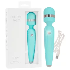   Pillow Talk Cheeky Wand - masažna palica vibrator - polnilna - turkizna