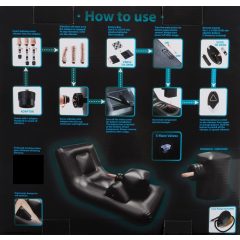 Dark Magic - Spolni stroj na baterije s posteljo (črn)