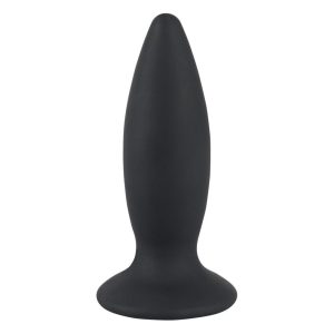Black Velvet M - vmesni analni vibrator z možnostjo polnjenja - normalen (črn)