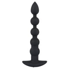  Black Velvet - analni vibrator s 5 kroglicami za polnjenje (črn)
