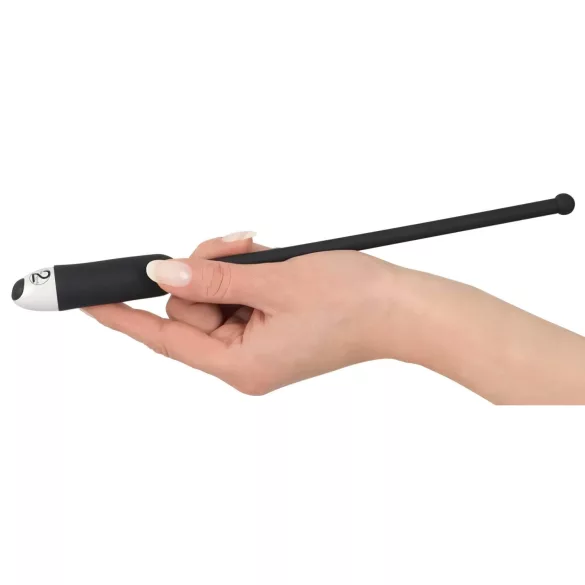 You2Toys - dilator za penis - vibracijski, silikon, črn (8-11 mm)