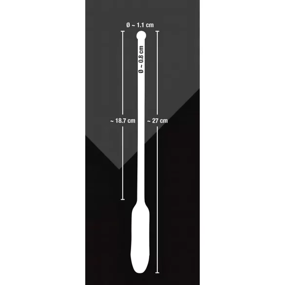 You2Toys - dilator za penis - vibracijski, silikon, črn (8-11 mm)