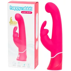   Happyrabbit - vibrator za točko G s stimulatorjem klitorisa - vodoodporen roza
