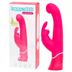   Happyrabbit - vibrator za točko G s stimulatorjem klitorisa - vodoodporen roza
