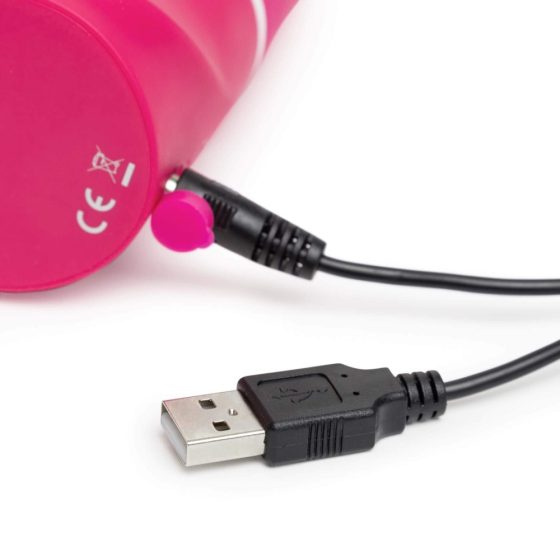 Happyrabbit G-točka - vodoodporen vibrator s paličico za polnjenje (roza)