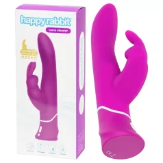   Happyrabbit Curve - vibrator za G-točko in klitoris - vodoodporen - vijoličen