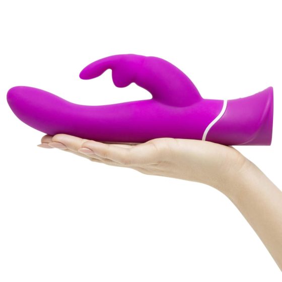 Happyrabbit Curve - vodoodporen vibrator s paličico za polnjenje (vijolična)