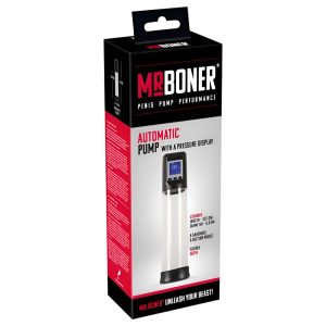 Mister Boner Workout - avtomatska črpalka za penis na baterije (prosojno-črna)