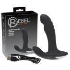   Rebel - Masažni pripomoček za prostato z vrtljivimi kroglicami za polnjenje (črn)