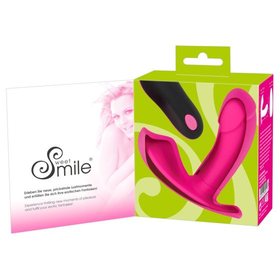 SMILE Panty - radijsko voden vibrator, ki ga je mogoče ponovno napolniti (roza)