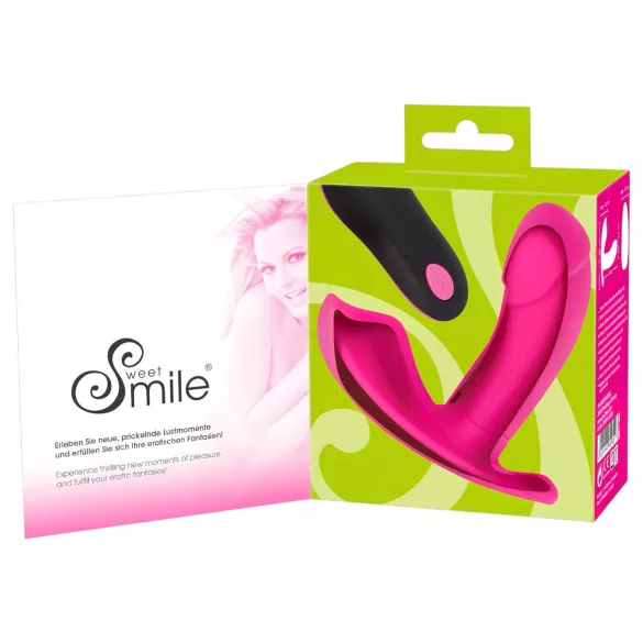SMILE - nastavek za hlačke - akumulatorski nosljiv vibrator - roza