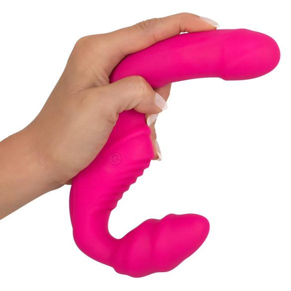 Double2Teaser - pripenjajoči vibrator brez traku (roza)