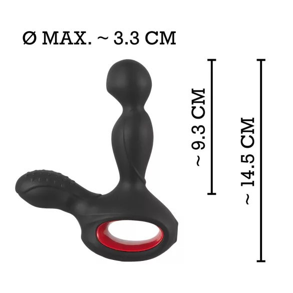 You2Toys - masažer prostate - vibrira, vrti, greje - črna