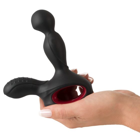 You2Toys - Masažni pripomoček - baterijski vrtljivi vibrator z gretjem prostate (črn)