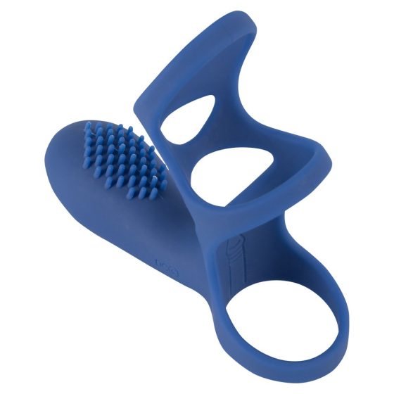 SMILE Couple - vibracijska manšeta za penis z možnostjo polnjenja (modra)