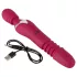 Javida Thrusting - vibrator s potiskanjem 3v1 - silikonski rdeč