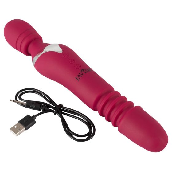 Javida Thrusting - masažni vibrator 3v1 (rdeč)