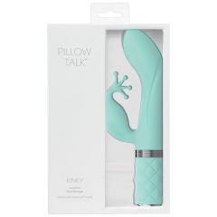   Pillow Talk Kinky - vibrator za točko G z dvema morotoma za polnjenje (turkizna)