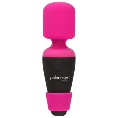   PalmPower Pocket Wand - mini masažni vibrator z možnostjo polnjenja (roza-črna)
