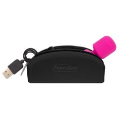   PalmPower Pocket Wand - mini masažni vibrator z možnostjo polnjenja (roza-črna)