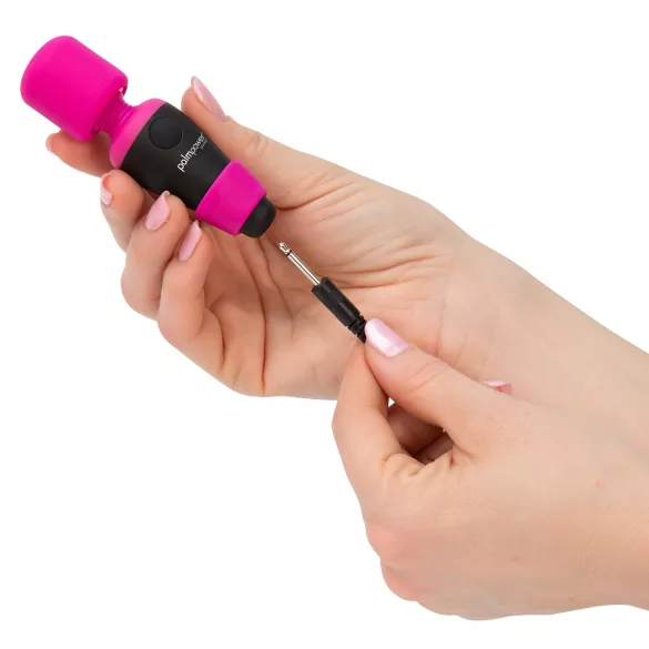 PalmPower Pocket Wand - mini vibrator - masažer - roza-črna