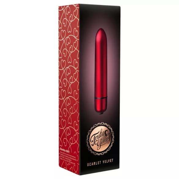 Scarlet Velvet - mini vibrator v obliki šminke - 10 načinov - rdeča