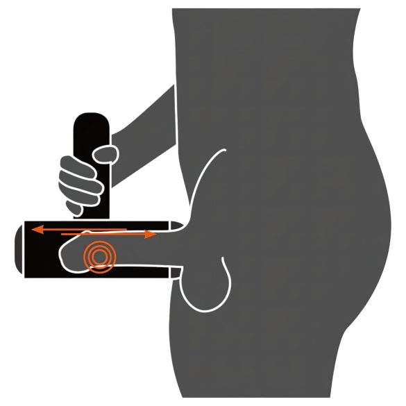 Rebel - akumulatorski vibracijski masturbator z gibanjem gor in dol (črn)