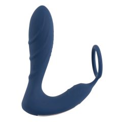   You2Toys - Vtič za prostato - radijsko voden analni vibrator z obročkom za penis (modri)