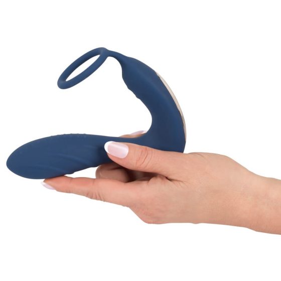 You2Toys - Vtič za prostato - radijsko voden analni vibrator z obročkom za penis (modri)