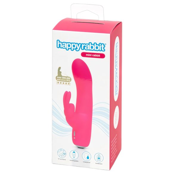 Happyrabbit - mini zajček vibrator - polnjenje USB - roza
