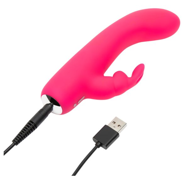 Happyrabbit - mini zajček vibrator - polnjenje USB - roza