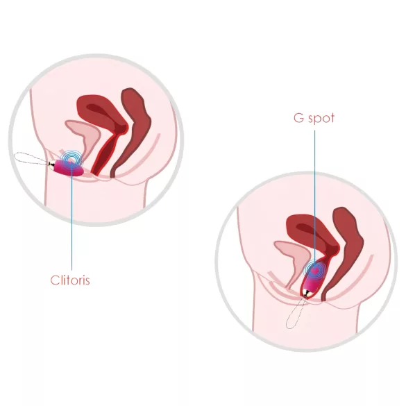 Svakom Elva - vibracijsko jajce z daljinskim upravljanjem - polnilno - rdeče
