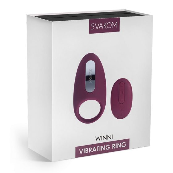 Svakom Winni - vibracijski obroček za penis (viola), ki deluje na baterije in je radijsko voden