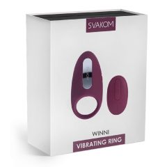   Svakom Winni - vibracijski obroček za penis (viola), ki deluje na baterije in je radijsko voden