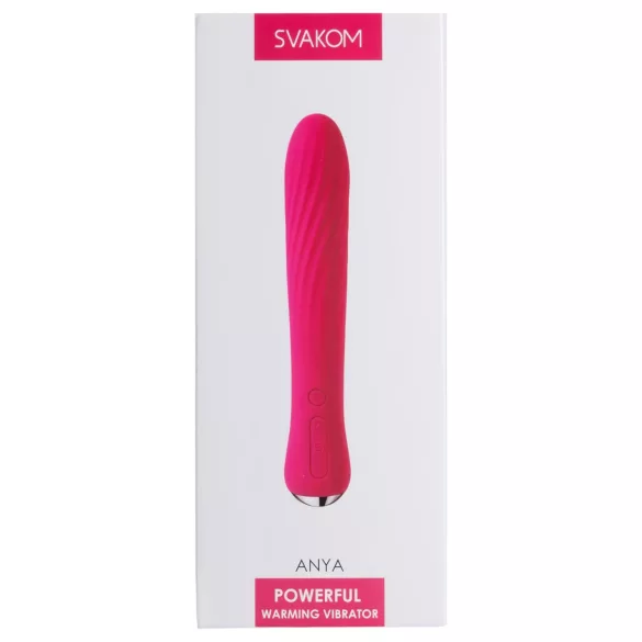 Svakom Anya - vibracijski stimulator s segrevanjem - rdeč