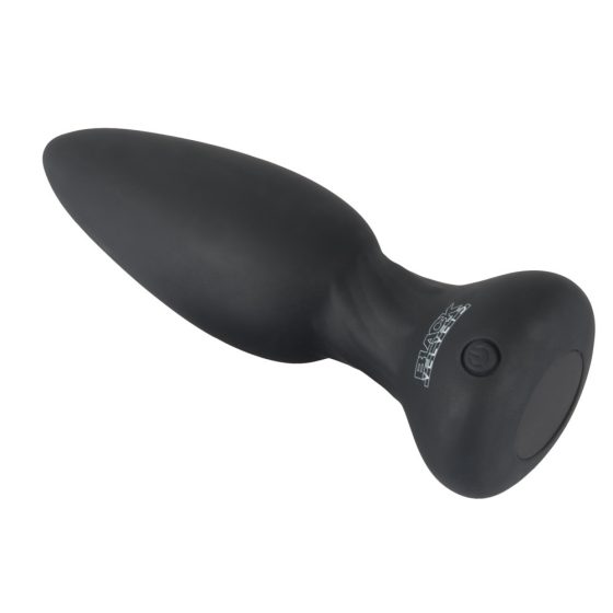 Black Velvet - Pulzirajoči analni vibrator z radijskim upravljanjem, ki ga je mogoče polniti (črn)