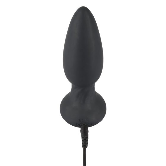 Black Velvet - Pulzirajoči analni vibrator z radijskim upravljanjem, ki ga je mogoče polniti (črn)