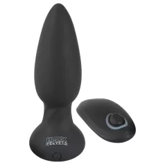  Black Velvets - analni vibrator z vrtečimi kroglicami - črna