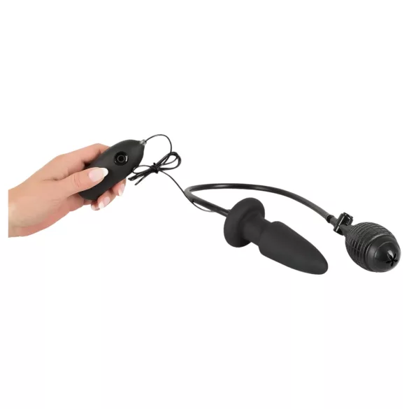 You2Toys - analni napihljiv dilator z vibratorjem - črn