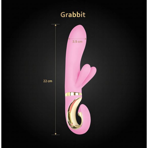G-Vibe GRabbit - vibrirajoči stimulator G-točke - 3 motorji - polnjenje - roza