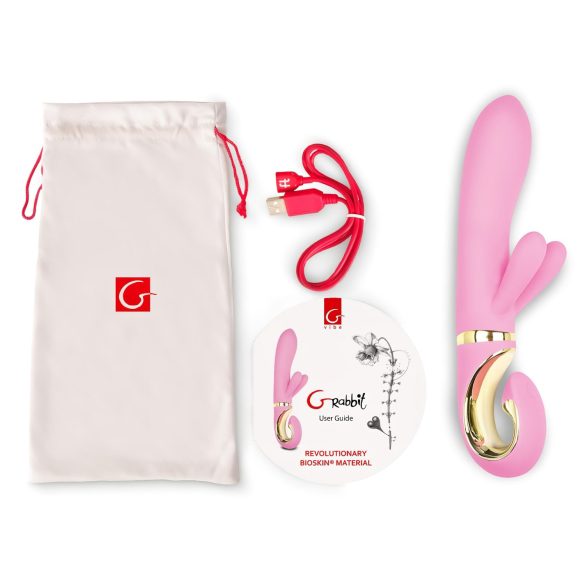 G-Vibe GRabbit - vibrirajoči stimulator G-točke - 3 motorji - polnjenje - roza