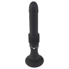 You2Toys - potisni vibrator s priseskom - črna