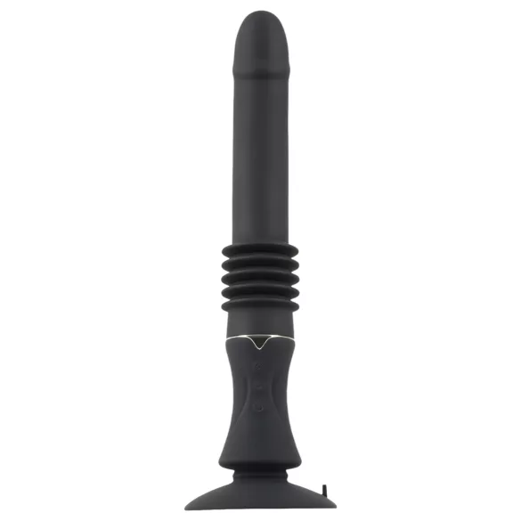 You2Toys - potisni vibrator s priseskom - črna