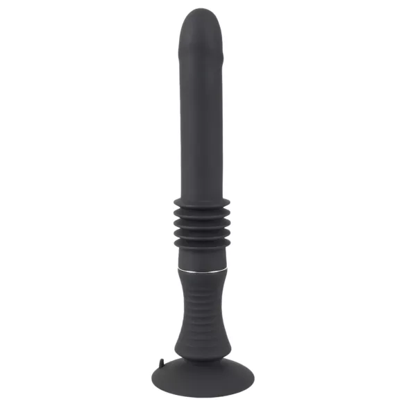 You2Toys - potisni vibrator s priseskom - črna