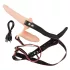 You2Toys - strap-on dvojni vibrator - naravna barva