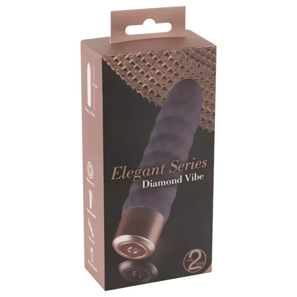 You2Toys Elegant Diamond - vibrator paličica - polnilni - vijoličen
